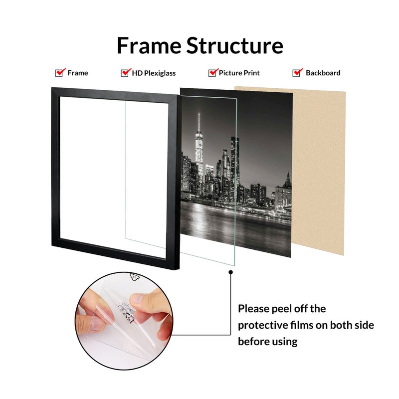 Annecy 5x10 Picture Frame Black(1 Pack), Panoramic Picture Frame for Wall Decoration, Classic Black Minimalist Style Suitable for Decorating Houses, Offices, Hotels - Image 3